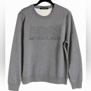 Michael Kors Men’s Gray Logo Crewneck Sweatshirt | Size L